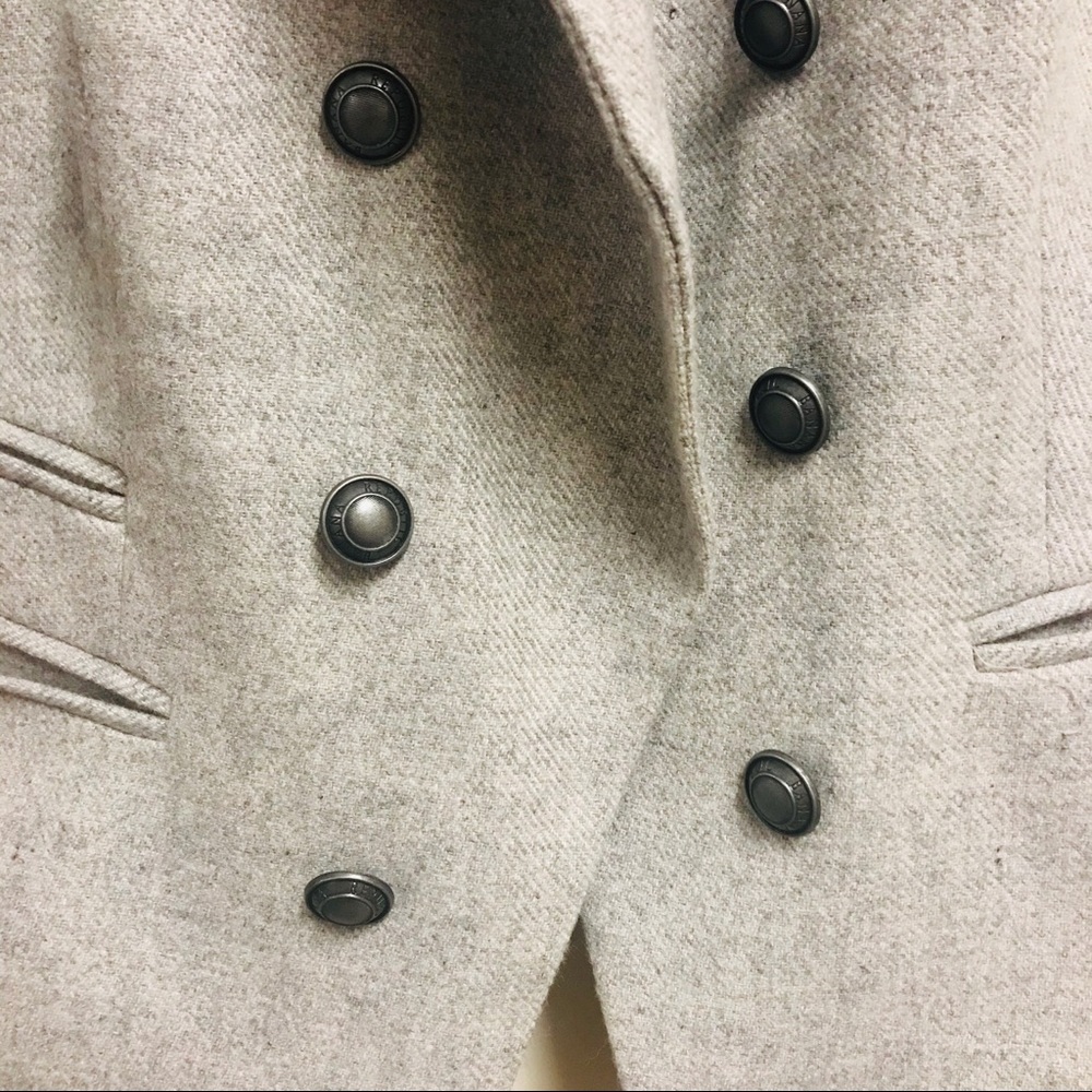 Banana Republic Wool Button Blazer Gray Size 14